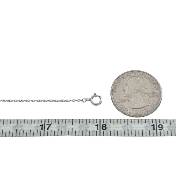 Vintage India d Sterling Silver 925 1.1mm Rope Chain Necklace 18" - Picture 2 of 3